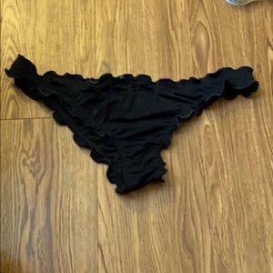 Black Victoria’s Secret ruffled bikini bottom